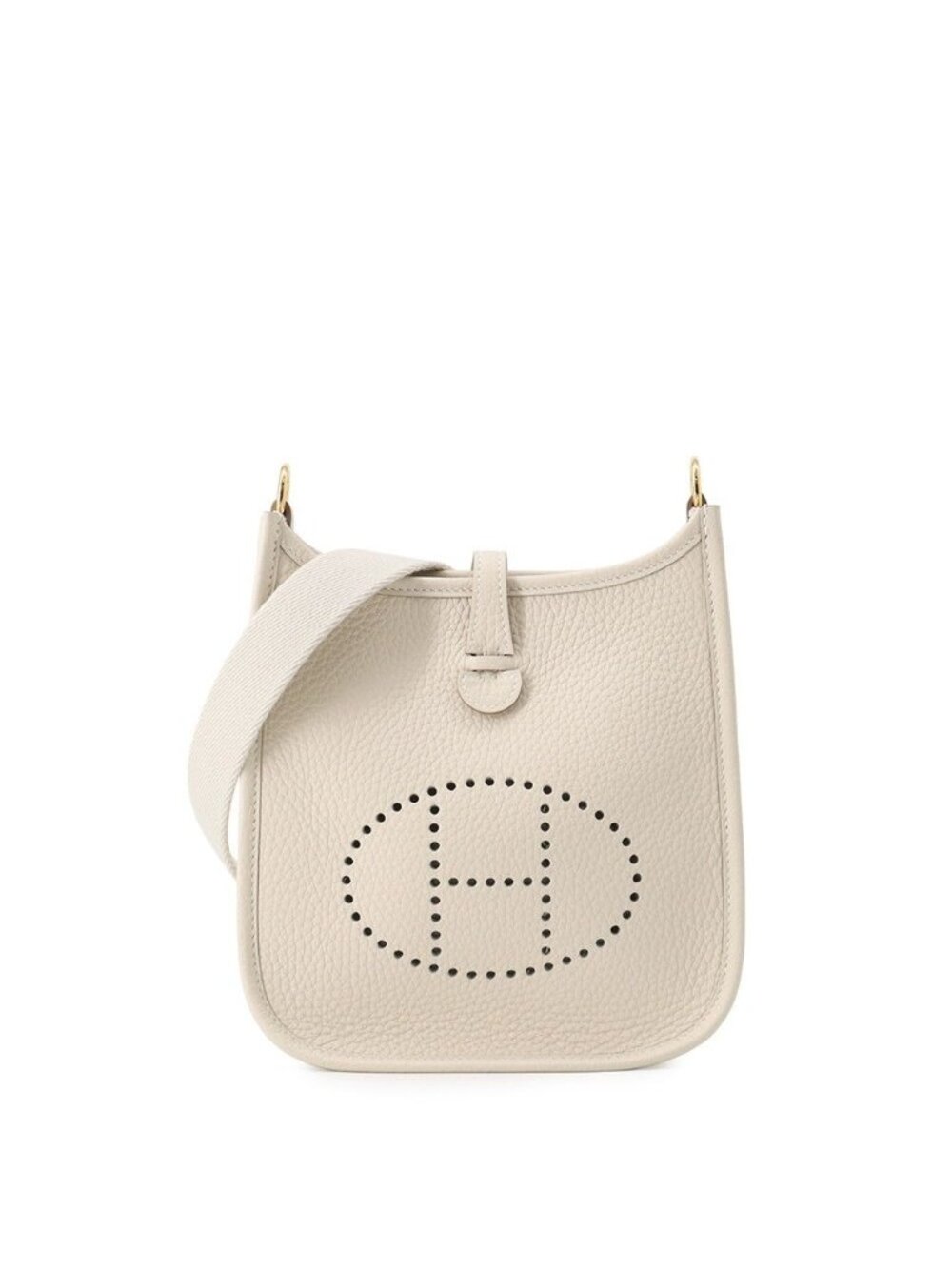 Hermes Shoulder Bag Evelyne TPM 111 Amazon Craie Gold Taurillon Clemence